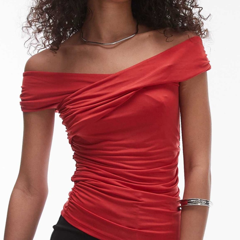 Topshop Vibrant Red Sleeveless Top